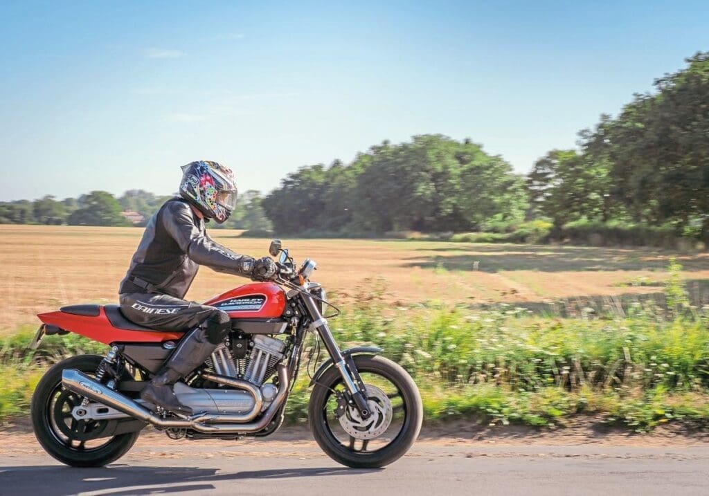 Riding the Harley-Davidson XR1200 on the road