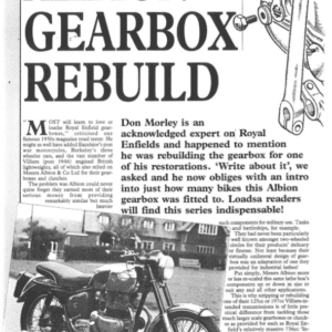 Albion Gearbox Rebuild