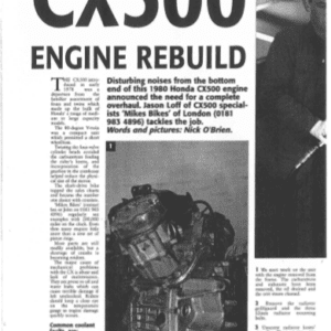 Honda CX500 Engine Rebuild 1997
