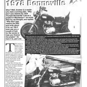 Triumph T140 Bonneville Restoration