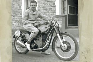 Fergus Anderson on an AJS, February 1947