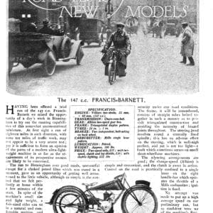 Francis Barnett 147cc 1923 Road Test PDF Download