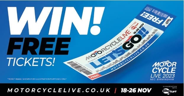 WIN tickets for Motorcycle Live
