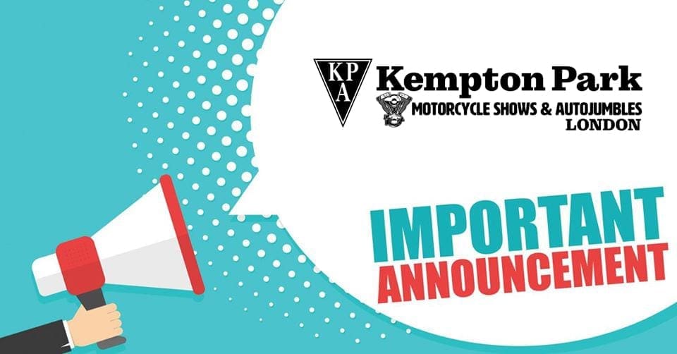 Kempton Park Autojumble cancelled.