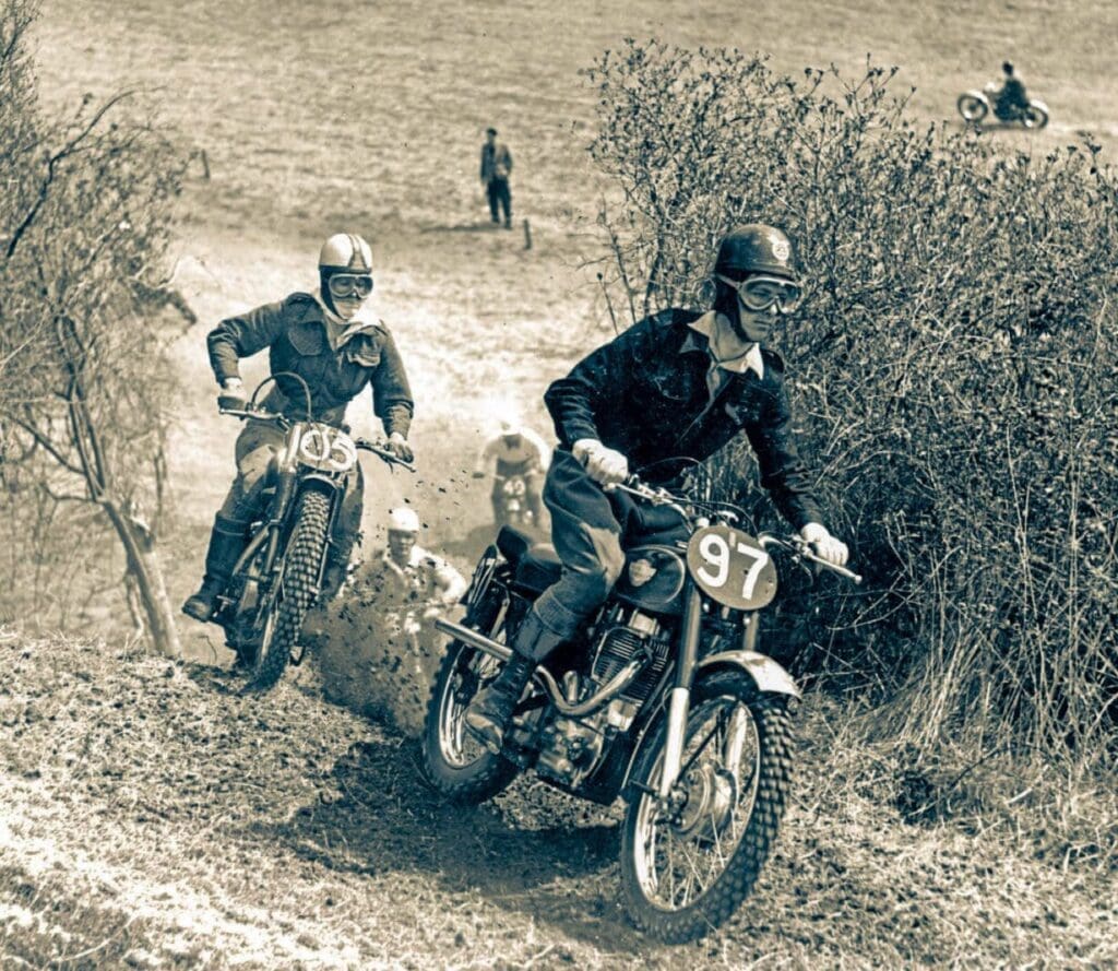 Two of the lesser-known – and less successful – machines used for off-road speed work, in action at a mid-1950s event.