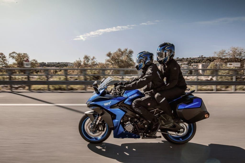 Suzuki GSX-S1000GT with pillion