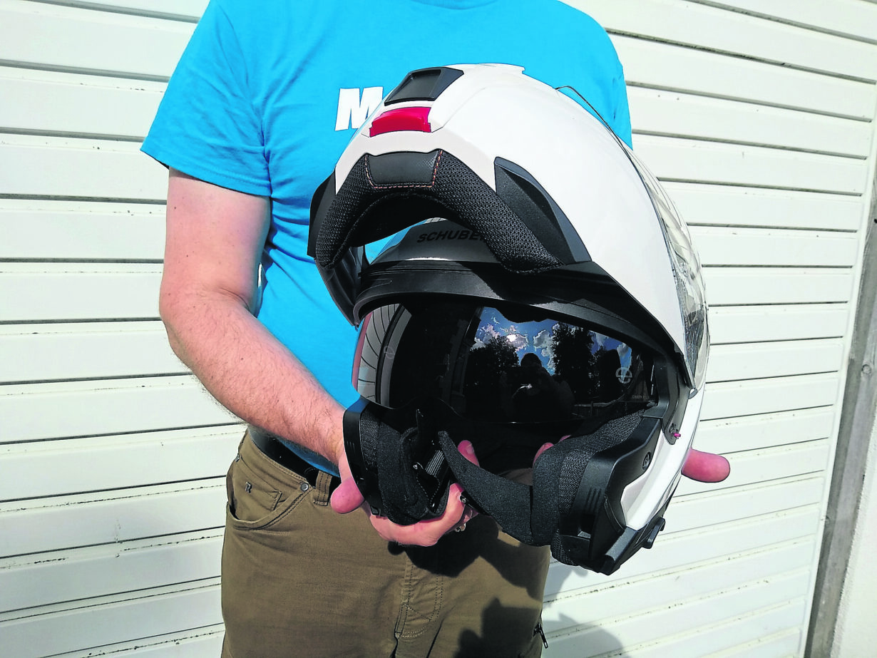 What We Wear: Schuberth C5 flip-up motorcycle helmet