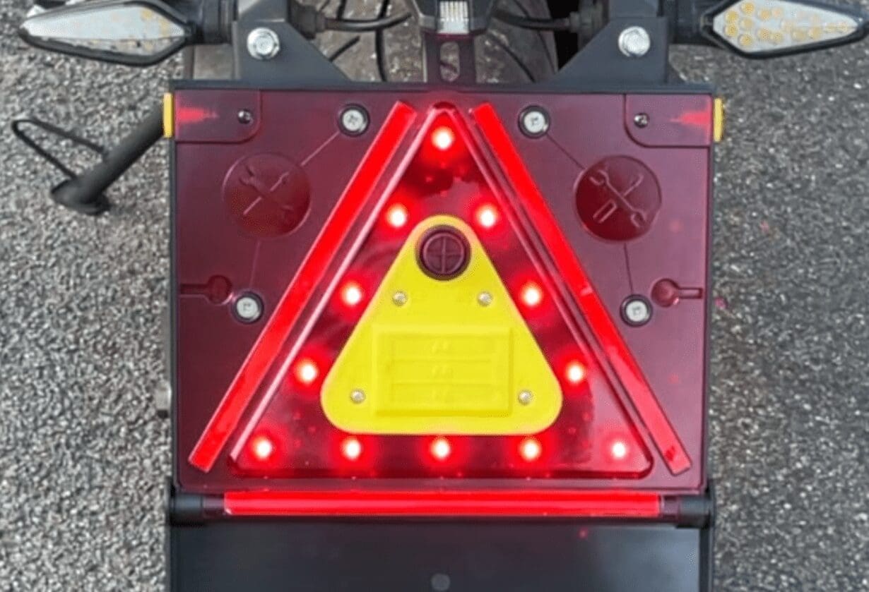 MotoBrite LED Number Plate Hazard Warning Triangle