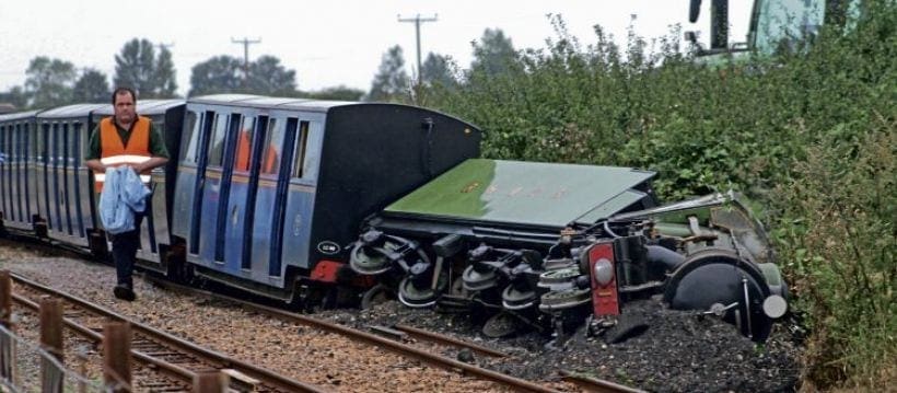 Five injured as Romney train ploughs into tractor