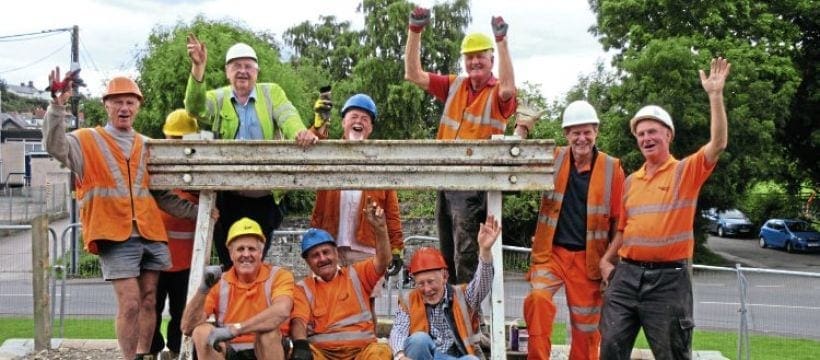 Volunteers defy weather to build new Corwen station