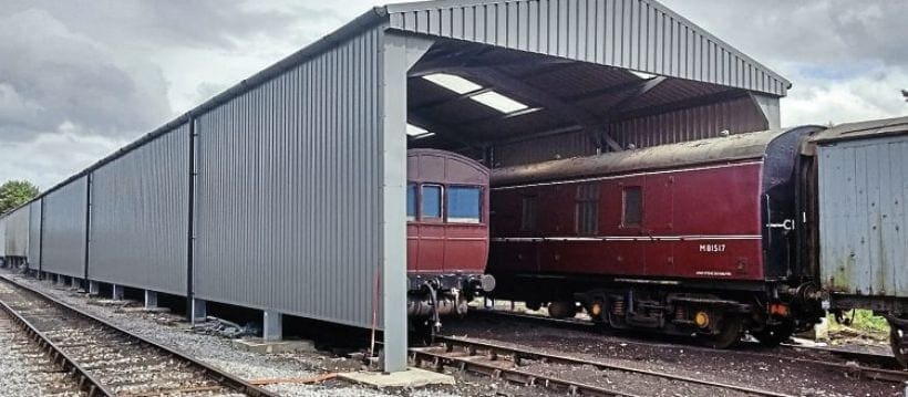 New Embsay carriage shed built in 10 days!
