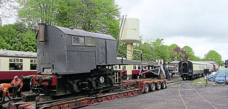 Bodmin & Wenford steam crane finds new home in Scotland