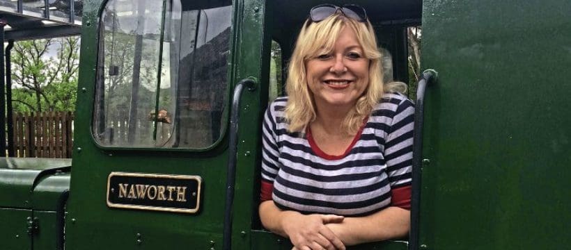 Ray fulfils her childhood train driver dream at the South Tynedale Railway