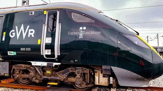 Train named to honour NHS fundraiser Captain Tom Moore
