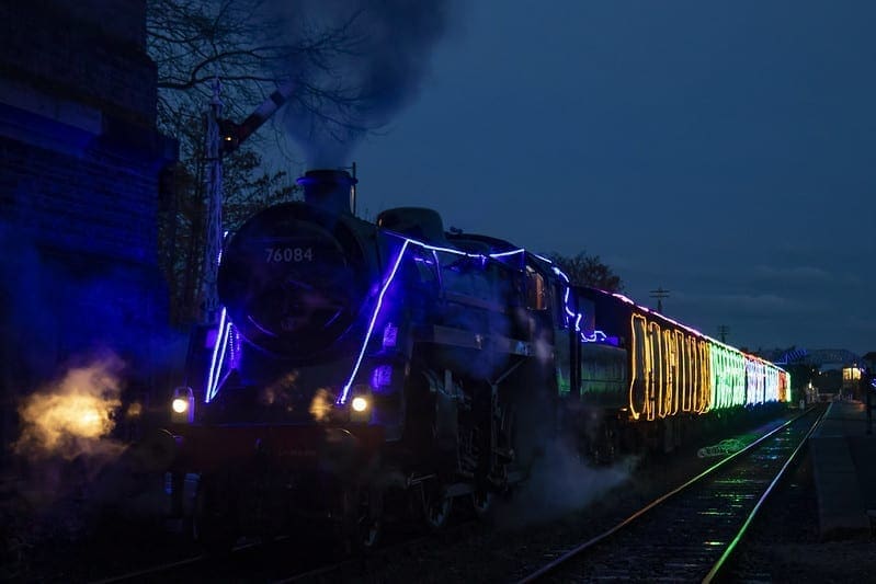 North Norfolk Railway Christmas lights