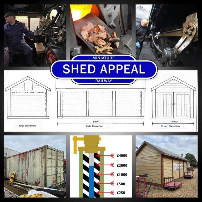 A montage showing some of the experiences the winner of the draw will enjoy – as well how the engine shed for the Wansford Miniature Railway will look when complete.