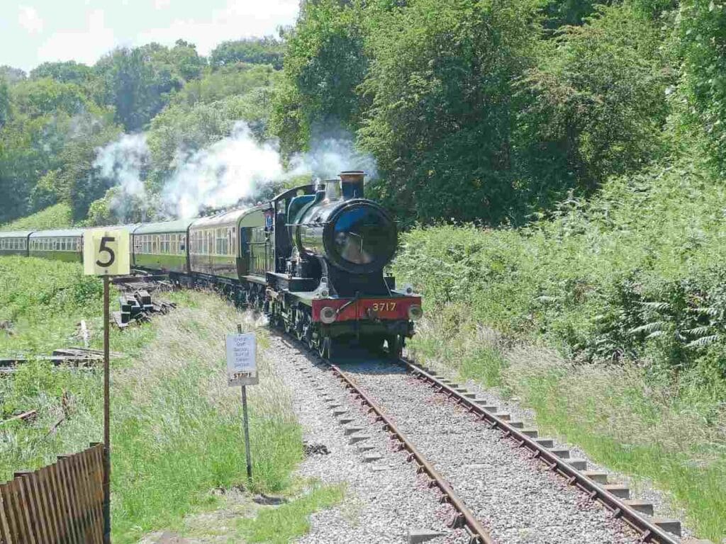 City of Truro approaches Norchard (High Level) with a passenger service during a visit to the Dean Forest Railway on June 16, 2010. ROBIN JONES
