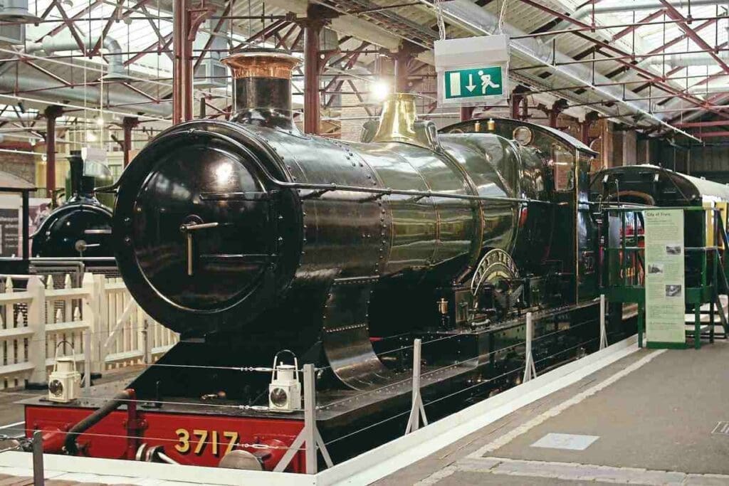 City of Truro back at its birthplace, inside Swindon’s STEAM – Museum of the Great Western Railway, which was set up inside part of the company’s great works. Pictured on March 4, 2019, the locomotive is on loan from the National Railway Museum until 2021. CLIVE G