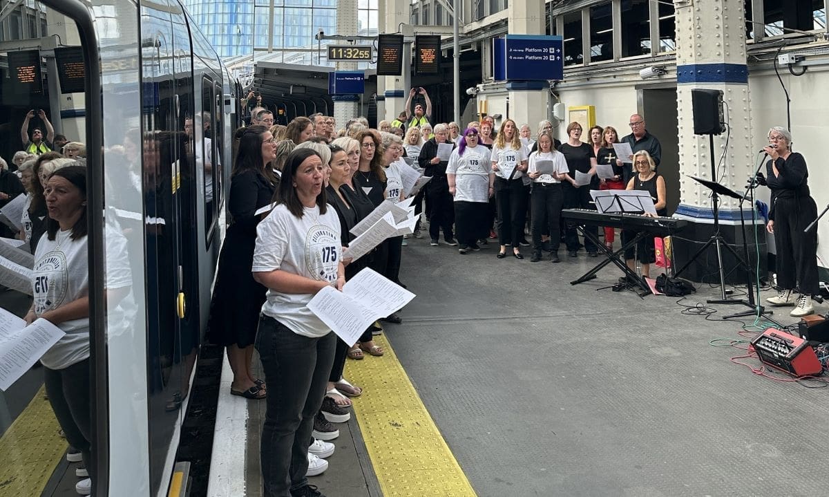 Rail staff perform ABBA hit for Waterloo Station’s 175th anniversary