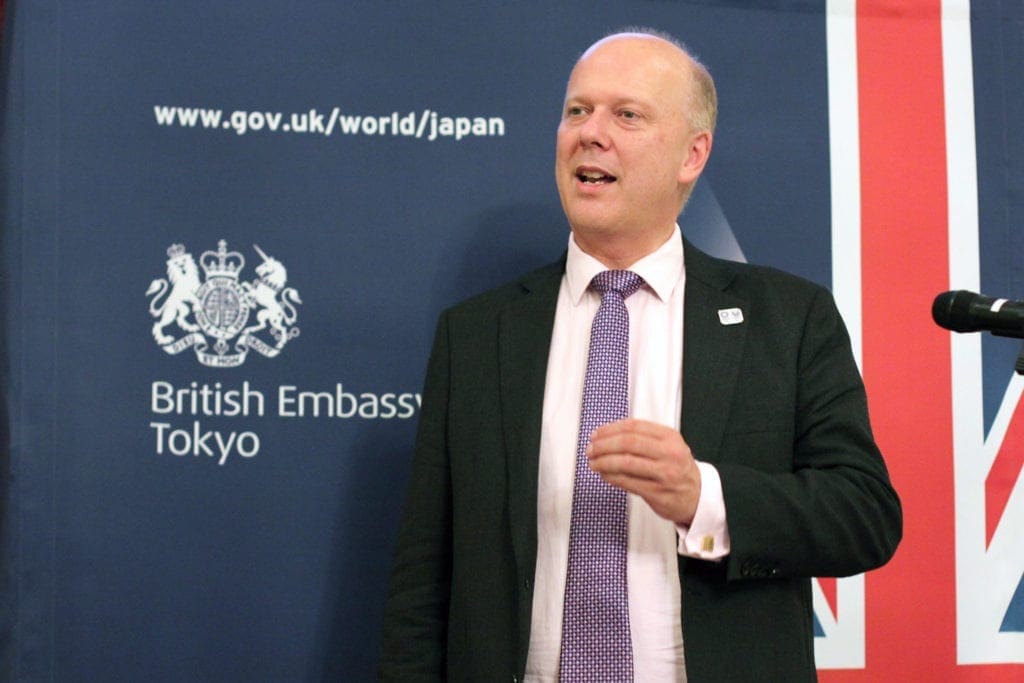 Secretary of State for Transport Chris Grayling meeting with Japanese investors in Tokyo.