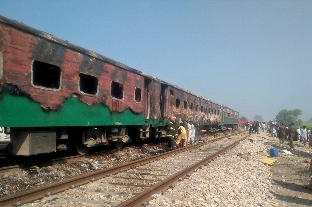 At least 71 have been killed in a Pakistan train fire.