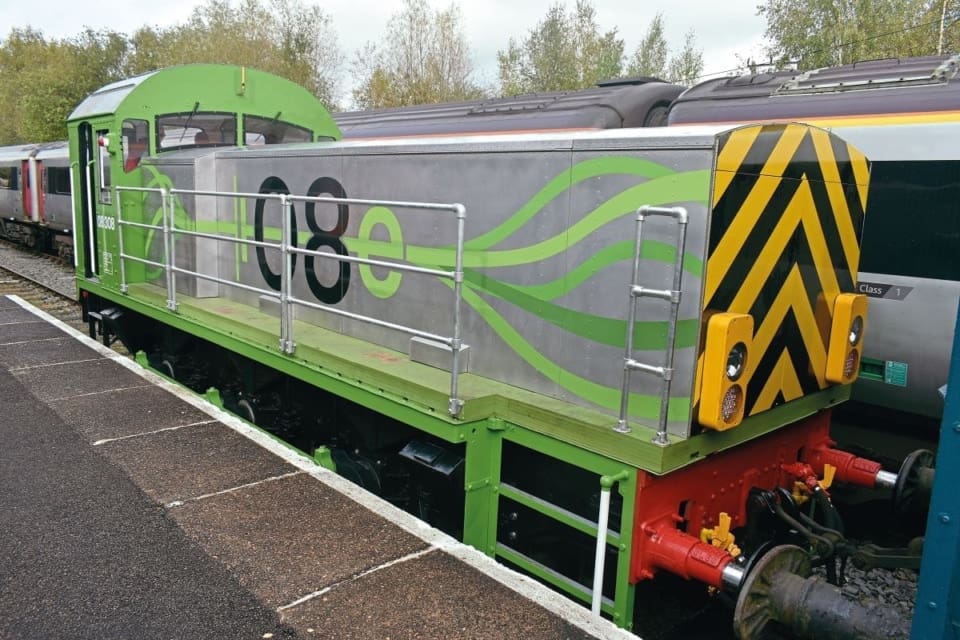 A closer look at a battery-powered Class 08 prototype | Rail Express