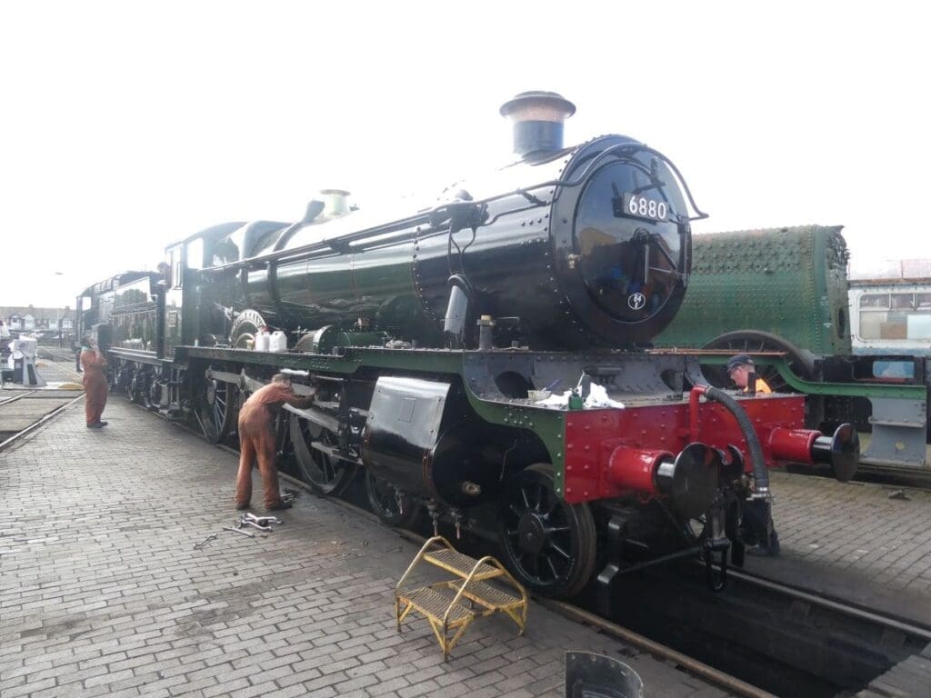 Great Western Railway's new build steam engine 4-6-0 No. 688 Betton Grange at Tyseley Locomotive Works