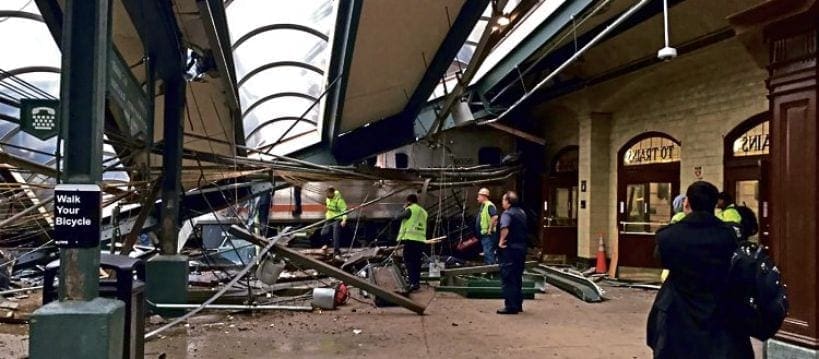 Woman killed as train crashes at  New Jersey station