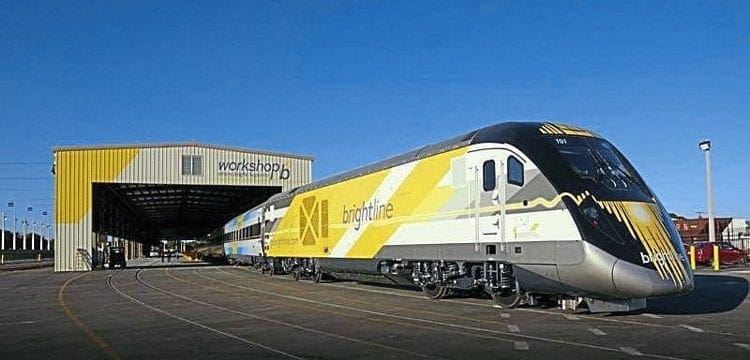 First ‘Brightline’ train for Florida unveiled