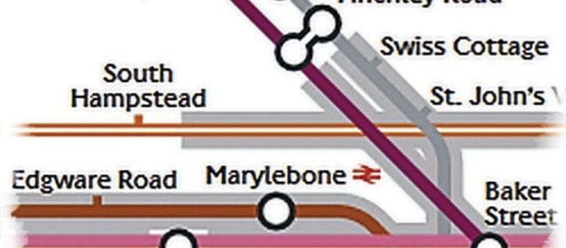 Tube map for claustrophobics