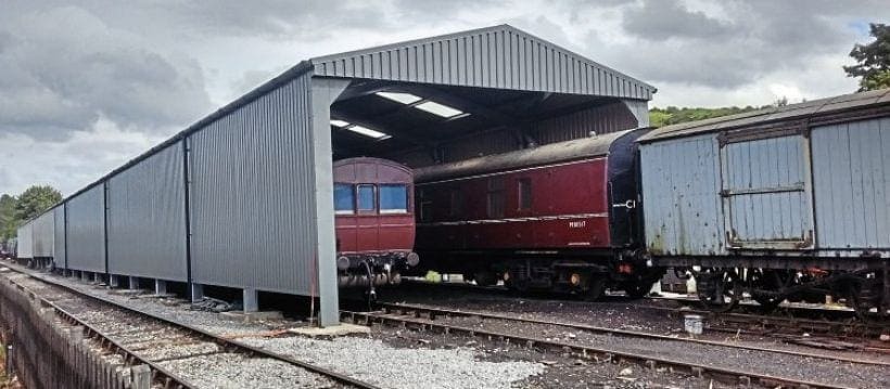 Embsay carriage shed extension completed