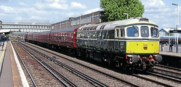Main line outing for Swanage Class 33