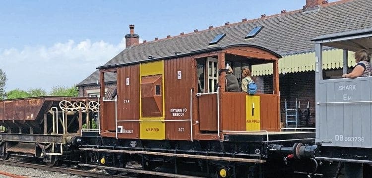 Chasewater brakevan dedicated to all  Bescot railwaymen – past and present