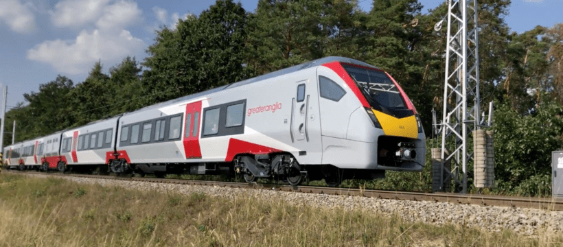 Greater Anglia bi-mode Class 755/4 on test at Velim