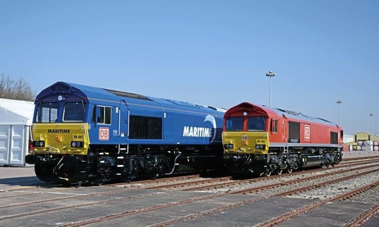First Maritime Class 66s unveiled by DB Cargo