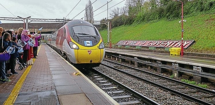 Class 390 ‘Pendolino’ No. 390039 named to mark Coventry as City of Culture 2021