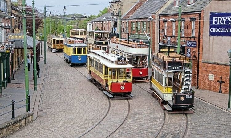 Beamish Museum tram fleet line-up in unusual photo shoot