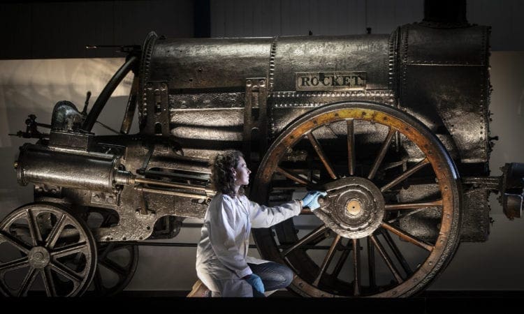 Stephenson’s Rocket unveiled at National Railway Museum for 10-year stay