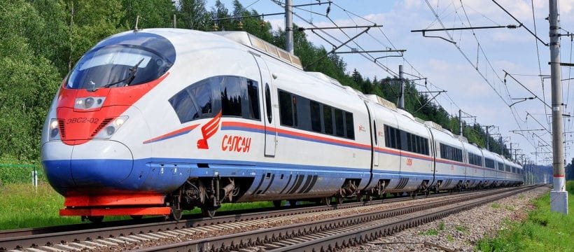 The fastest train from Moscow to Saint Petersburg
