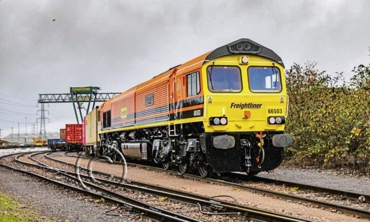 Class 66 locomotive carrying The Railway Magazine name given makeover