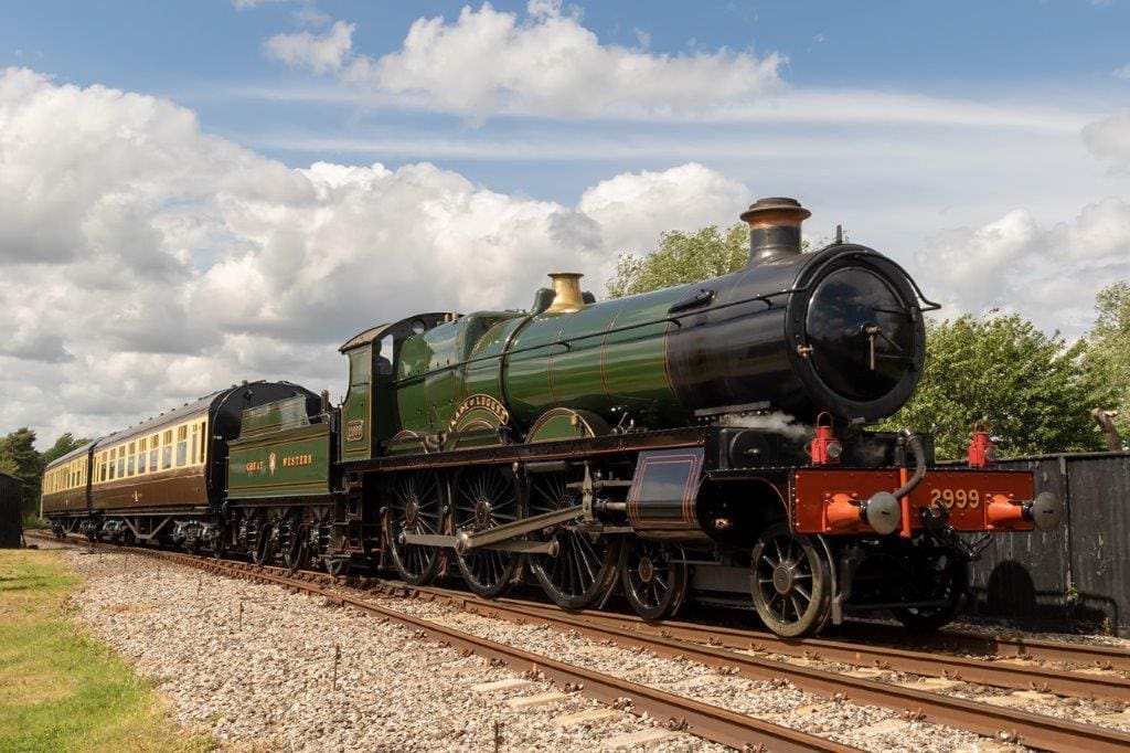 GWR Saint class No. 2999 Lady of Legend  will look the part at the head of the Severn Valley Railway's GWR carriages. The 4-6-0 is seen here in action at the Didcot Railway Centre. CHARLIE JACKSON