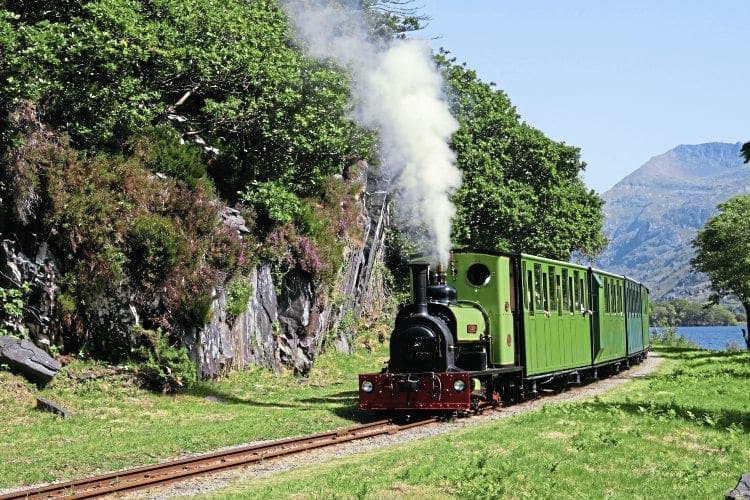 Hunslet 0-4-0ST Dolbadarn whistles up as it heads towards Cei Llydan and Penllyn on July 6, 2013. Photography: Cliff Thomas (unless stated)