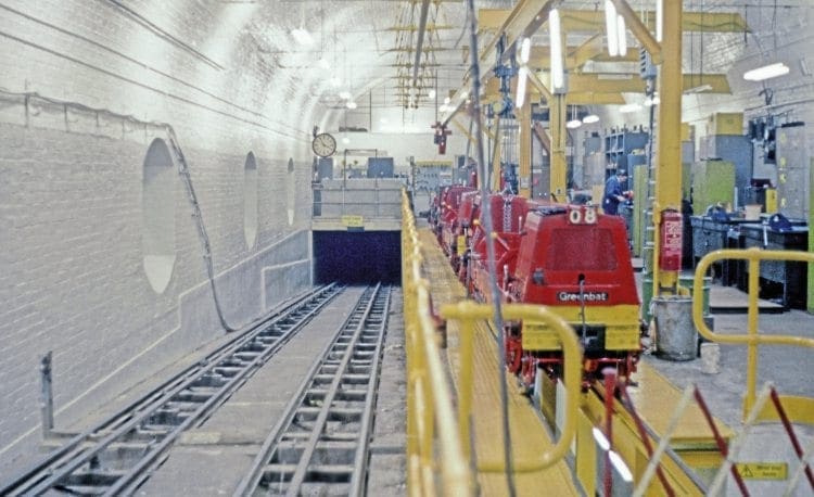 THEN: How the same area looked on January 16, 1985, when the railway was still functioning and carrying mail.