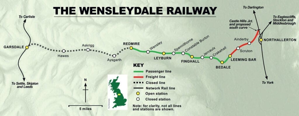 Route of the Wensleydale Railway