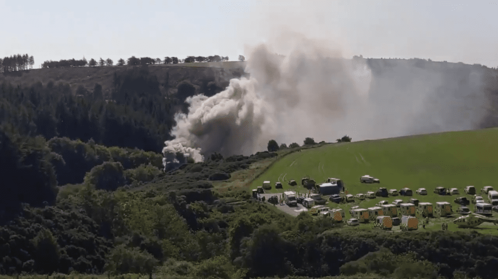 The scene near Stonehaven. Photo: STV News