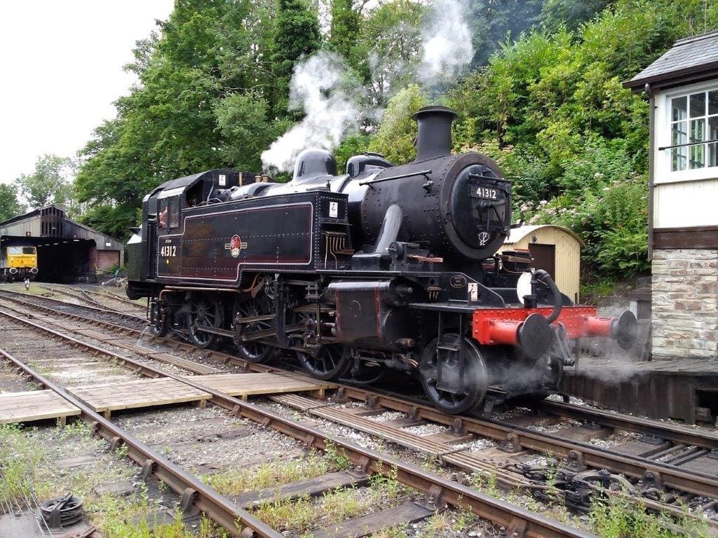 Ahead of entering public service, No. 41312 went out on a light engine test run on the afternoon of July 3. The 2-6-2T is pictured at Bodmin General. MAT SIMPSON/BWR