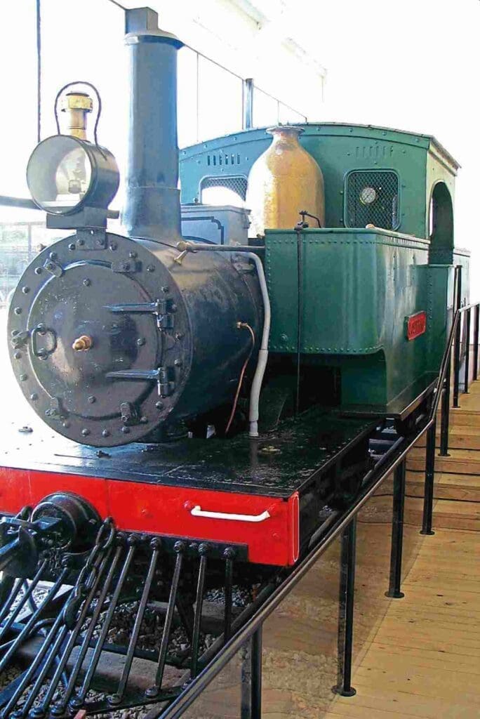Apart from the Ffestiniog Fairlies, the sole-surviving locomotive of the type is Josephine, one of a pair built in 1872 by the Vulcan Foundry in England, and shipped as a kit of parts to New Zealand for use on the 3ft 6in-gauge Dunedin and Port Chalmers Railway – which had, yes you guessed, Robert Fairlie as its consulting engineer! The New Zealand Railways E class double Fairlie is now on static display in the Otago Settlers Museum, Dunedin. BENCHILL*