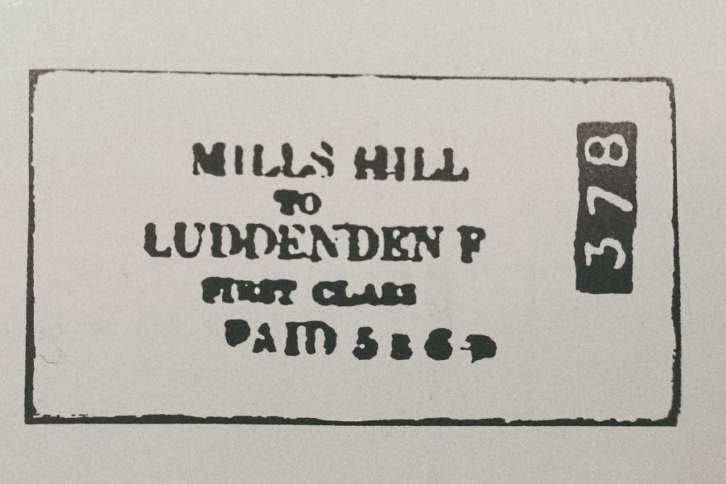 A copy of an early ticket from Mills Hill to Luddendenfoot station, where Branwell Brontë worked for a time.
