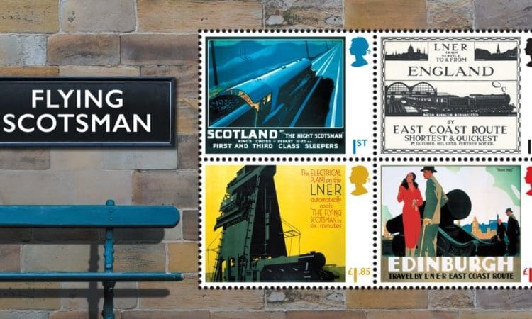 Flying Scotsman centenary stamps will be last to feature Queen Elizabeth’s silhouette