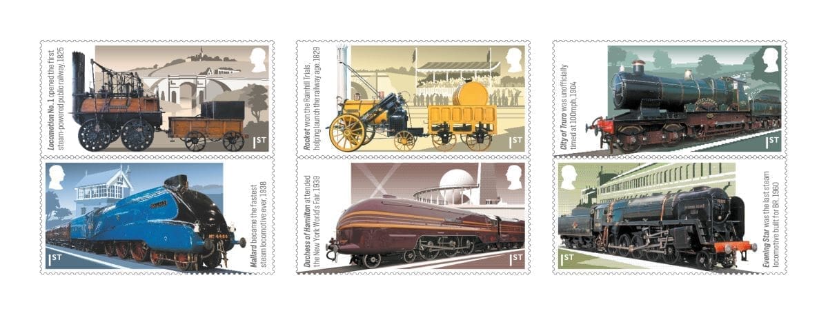 New set of stamps celebrates British steam locomotives